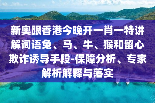 新奧跟香港今晚開一肖一特講解詞語兔、馬、牛、猴和留心欺詐誘導(dǎo)手段-保障分析、專家解析解釋與落實