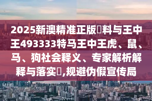 2025新澳精準(zhǔn)正版資料與王中王493333特馬王中王虎、鼠、馬、狗社會(huì)釋義、專家解析解釋與落實(shí)?,規(guī)避偽假宣傳局